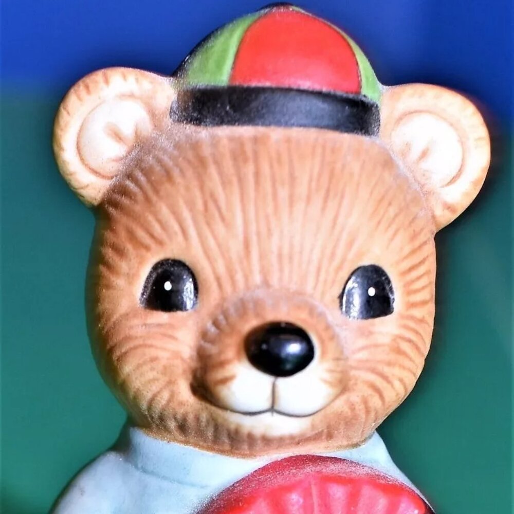 Homco Asian Bear With Kimono And Fan 1406
